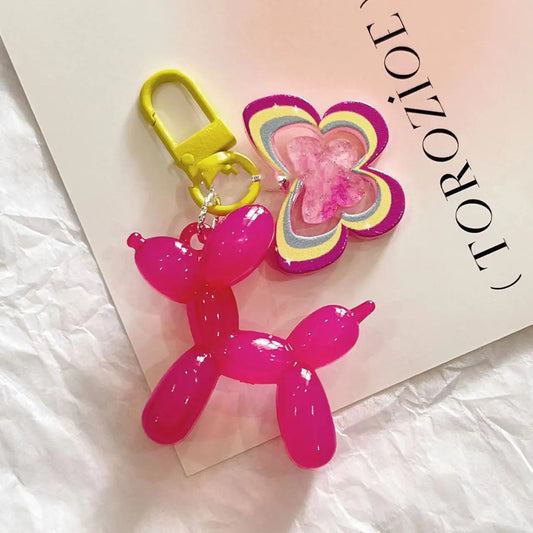 Neon Pink Feelin' Bubbly Keychain