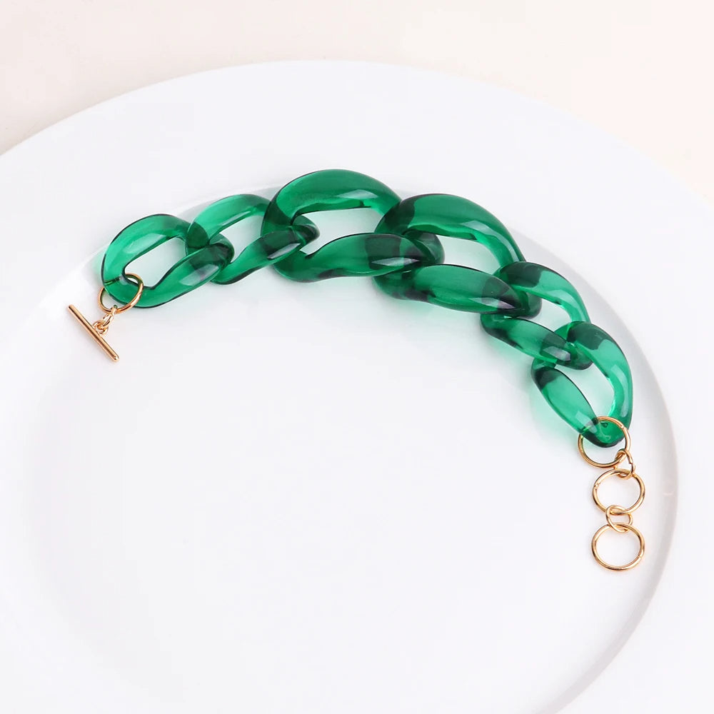 Forest Green Cubiana Charm Bracelet