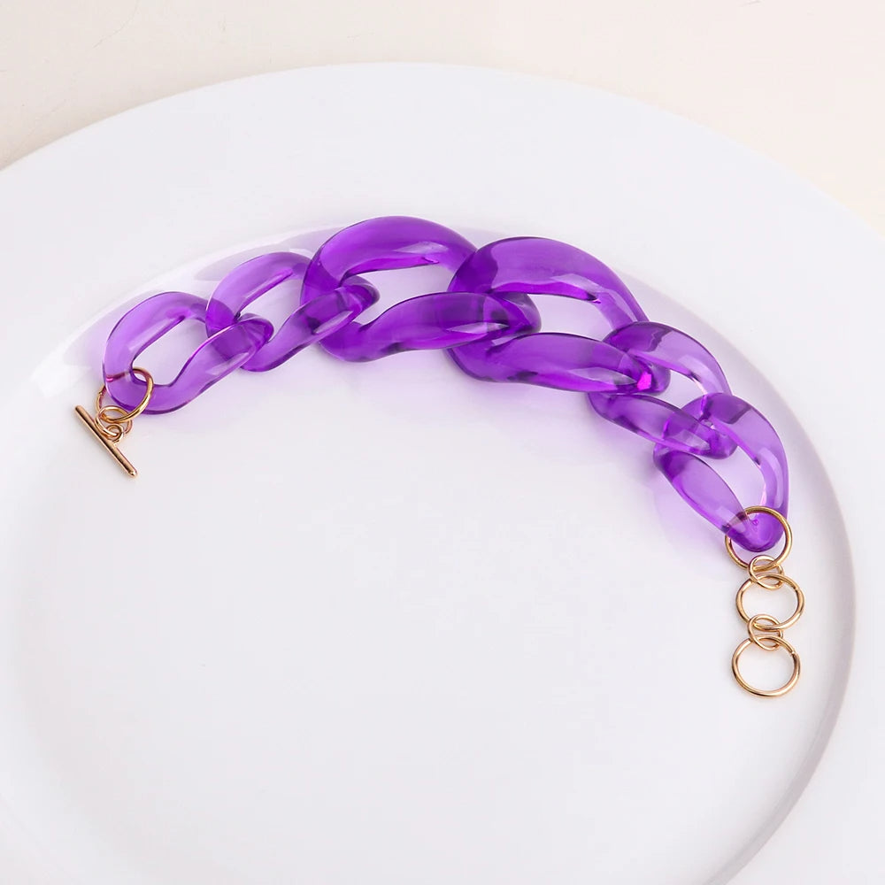 Electric Purple  Cubiana Charm Bracelet