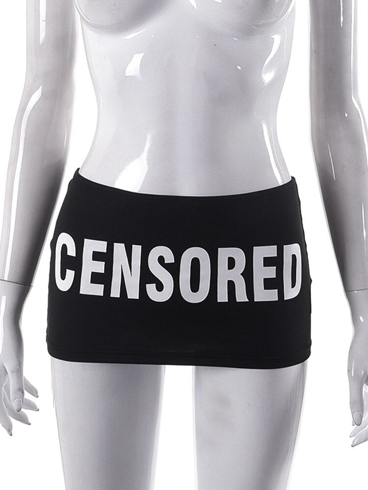 Censored Micro Mini Skirt