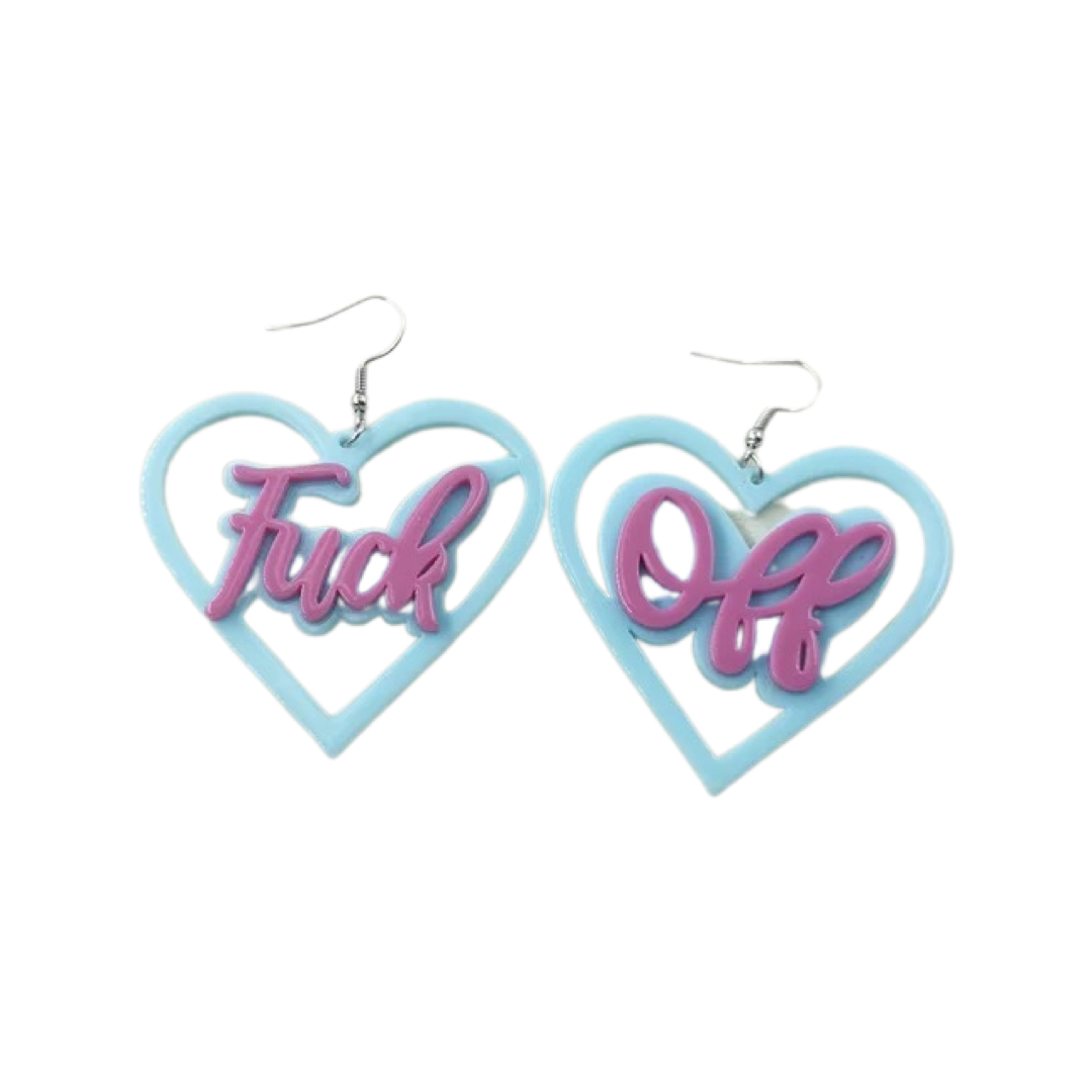 Allergic Too F*ck Boys Earrings Blue